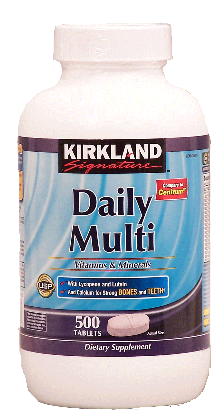 Kirkland Signature Daily Multi vitamin & minerals dietary supplement wit lycopene and lutein, tablets Full-Size Picture